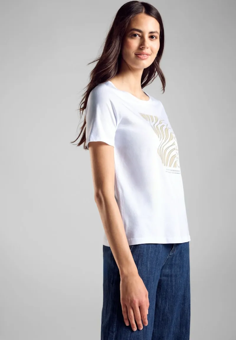Street One Shirts*T-Shirt mit Frontprint white