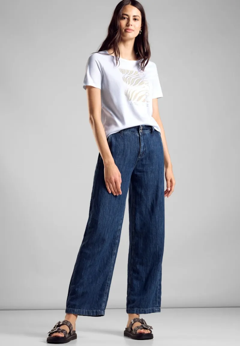 Street One Shirts*T-Shirt mit Frontprint white