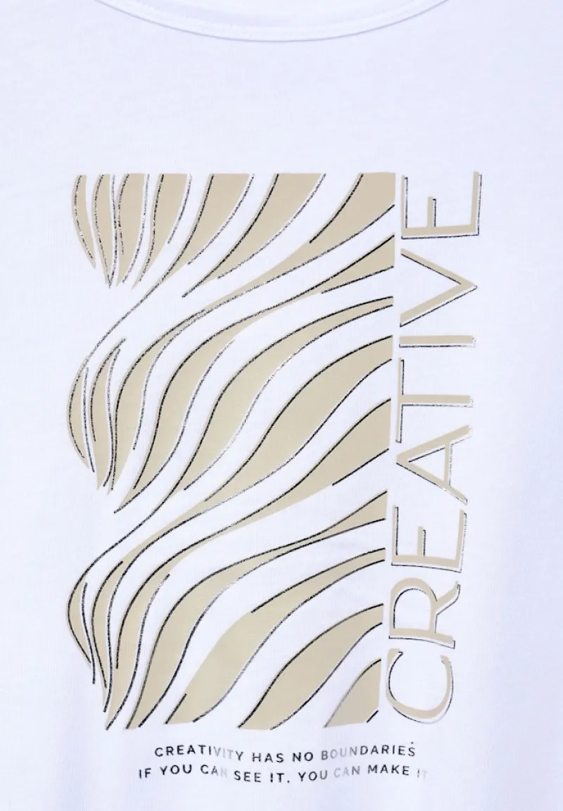 Street One Shirts*T-Shirt mit Frontprint white