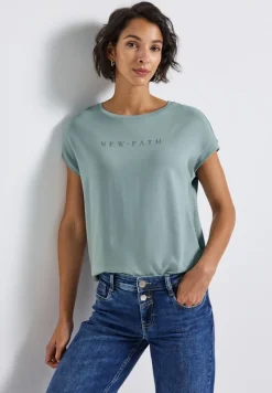 Street One Shirts*T-Shirt mit Glitzerdetails arona blue