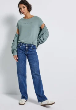 Street One Shirts*T-Shirt mit Glitzerdetails arona blue