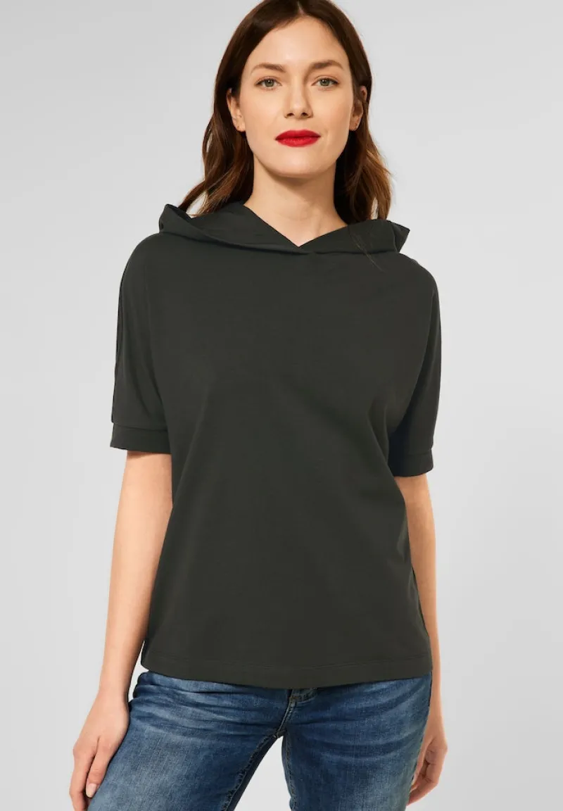 Street One Shirts*T-Shirt mit Kapuze bassy olive