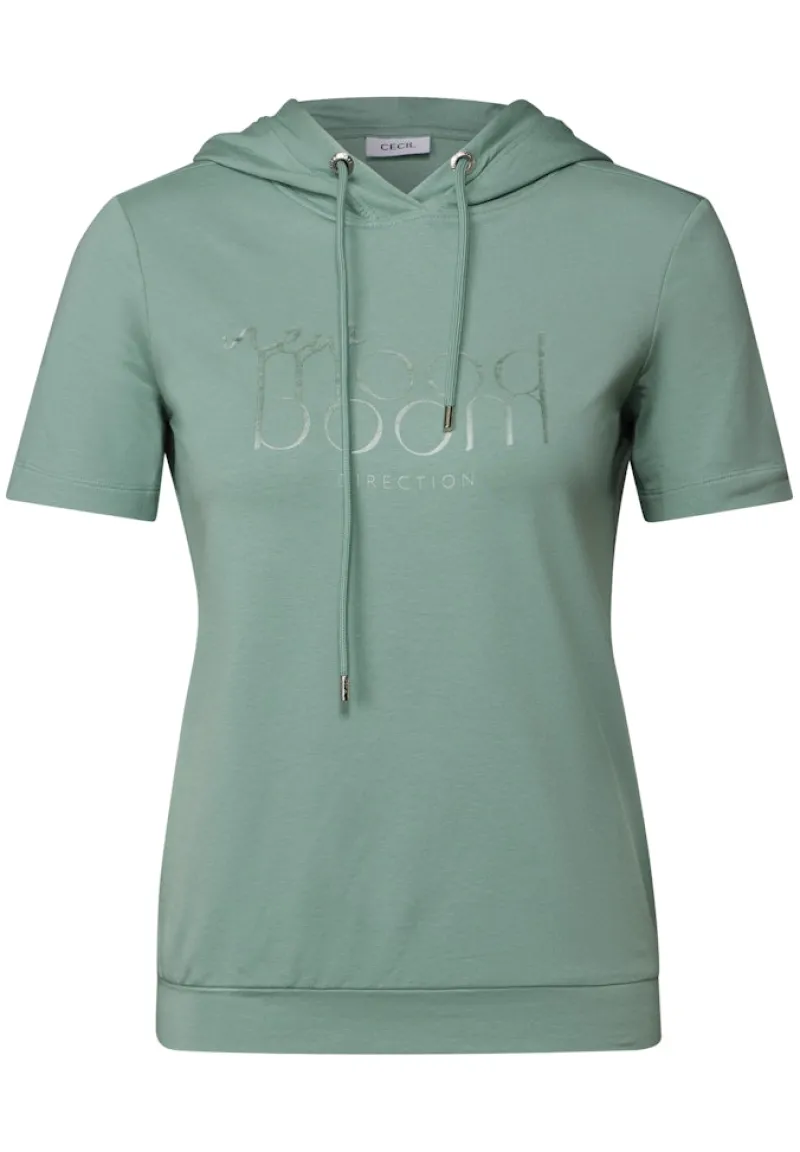 Cecil Shirts*T-Shirt mit Kapuze matcha green