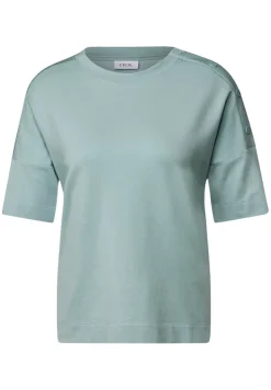 Cecil Shirts*T-Shirt mit Knopfdetail cool salvia green