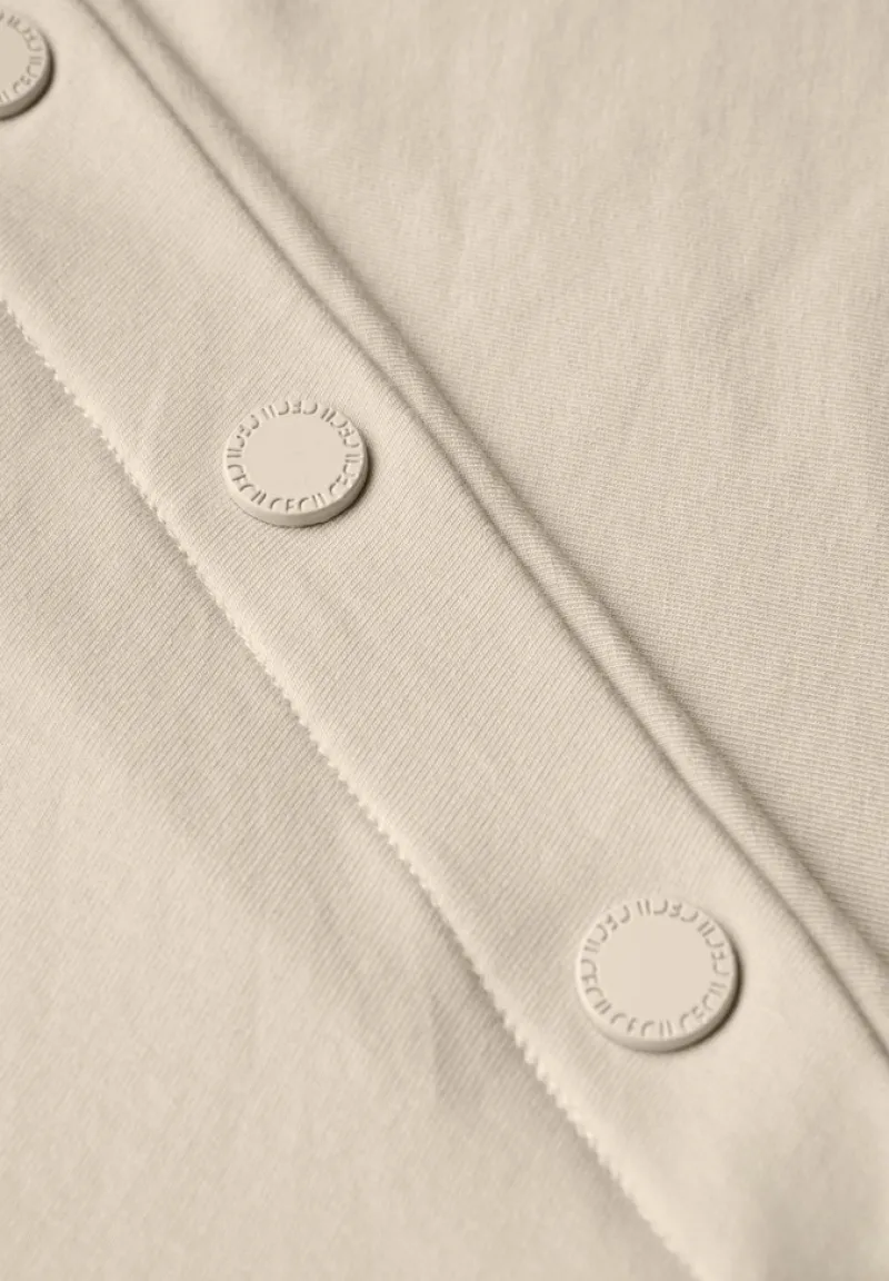 Cecil Shirts*T-Shirt mit Knopfdetail light beige