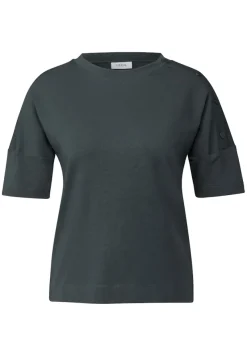 Cecil Shirts*T-Shirt mit Knopfdetail slate khaki