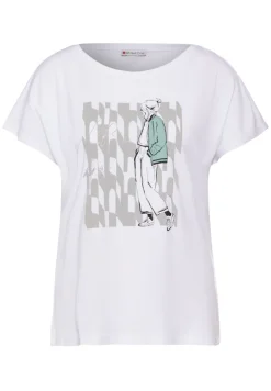 Street One Shirts*T-Shirt mit Lady Print white