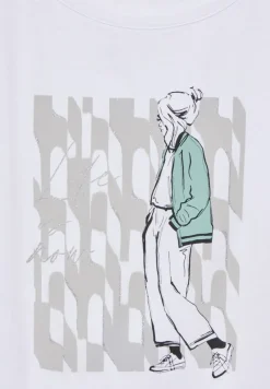 Street One Shirts*T-Shirt mit Lady Print white