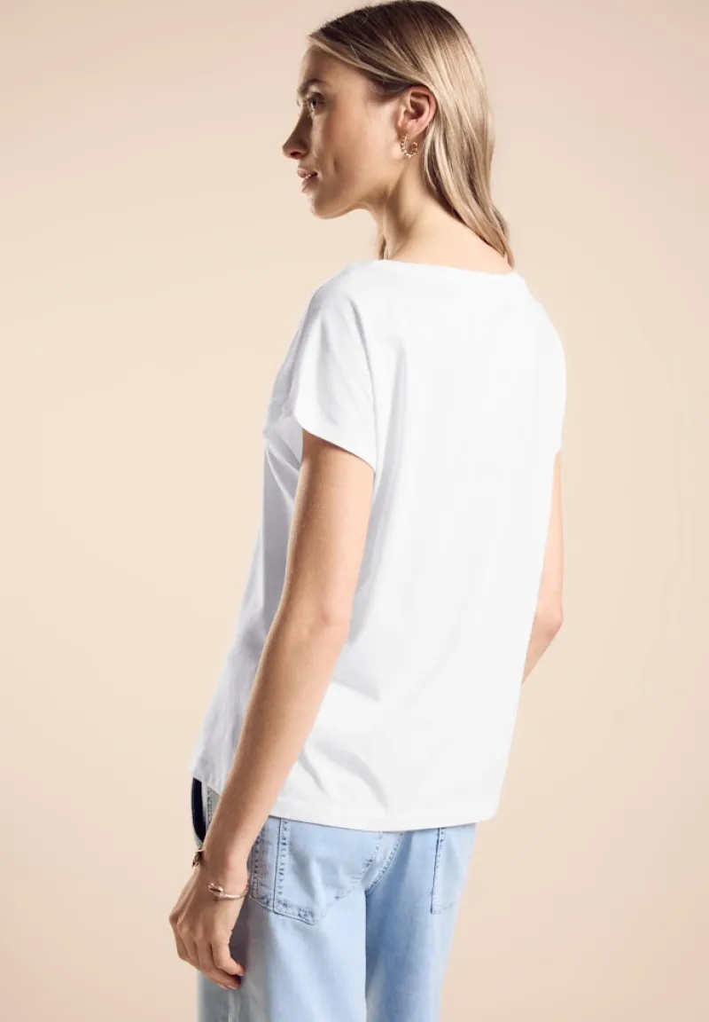 Street One Shirts*T-Shirt mit Lady Print white