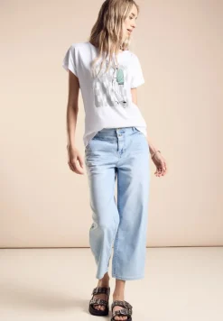 Street One Shirts*T-Shirt mit Lady Print white