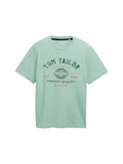 Tom Tailor Shirts|Big Boys*T-Shirt mit Logo-Print dust green