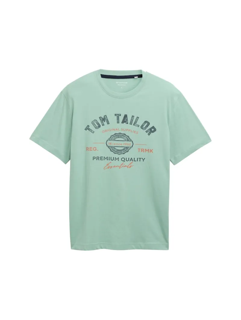 Tom Tailor Shirts|Big Boys*T-Shirt mit Logo-Print dust green