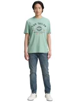 Tom Tailor Shirts|Big Boys*T-Shirt mit Logo-Print dust green