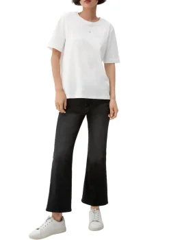 s.Oliver Shirts*T-Shirt mit Logostickerei creme