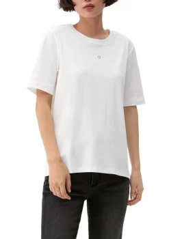 s.Oliver Shirts*T-Shirt mit Logostickerei creme