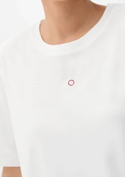 s.Oliver Shirts*T-Shirt mit Logostickerei creme