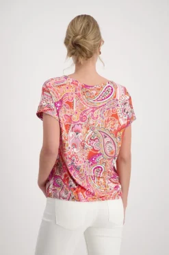 Monari Shirts*T-Shirt mit Paisleymuster apricot gemustert