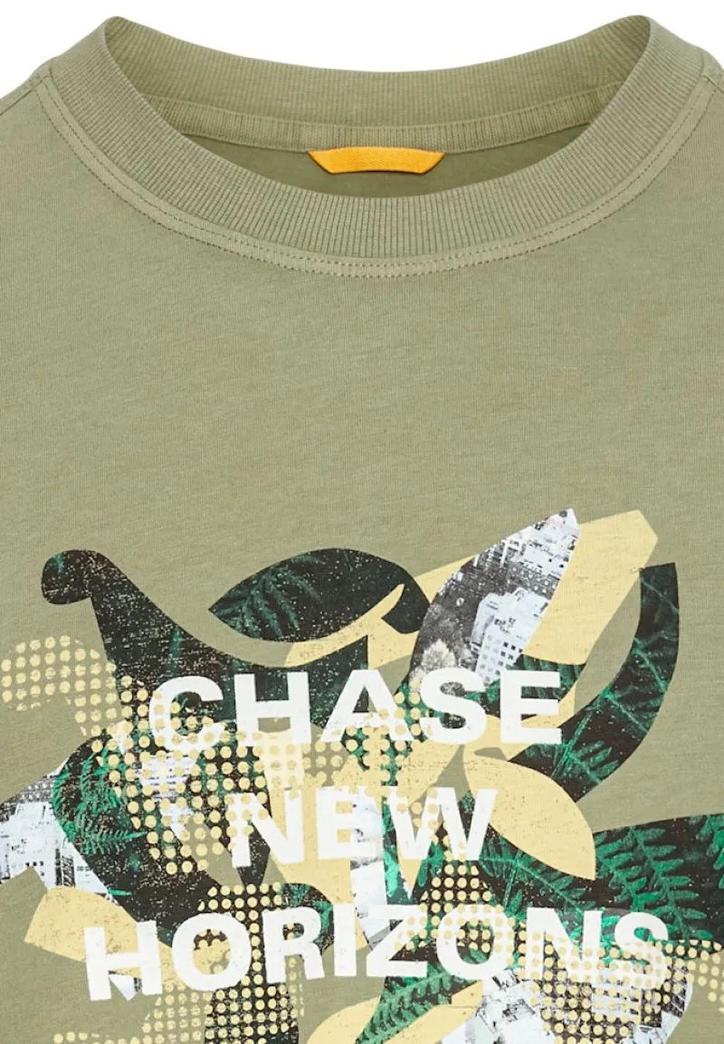 Camel Active Shirts|Big Boys*T-Shirt mit Print aus Organic Cotton dusty khaki