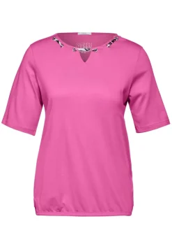 Cecil Shirts*T-Shirt mit Print Detail bloomy pink