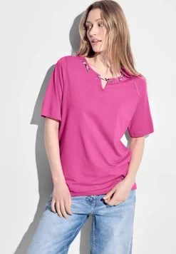 Cecil Shirts*T-Shirt mit Print Detail bloomy pink