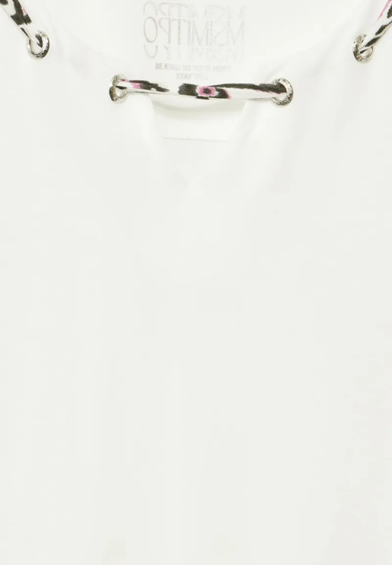 Cecil Shirts*T-Shirt mit Print Detail vanilla white