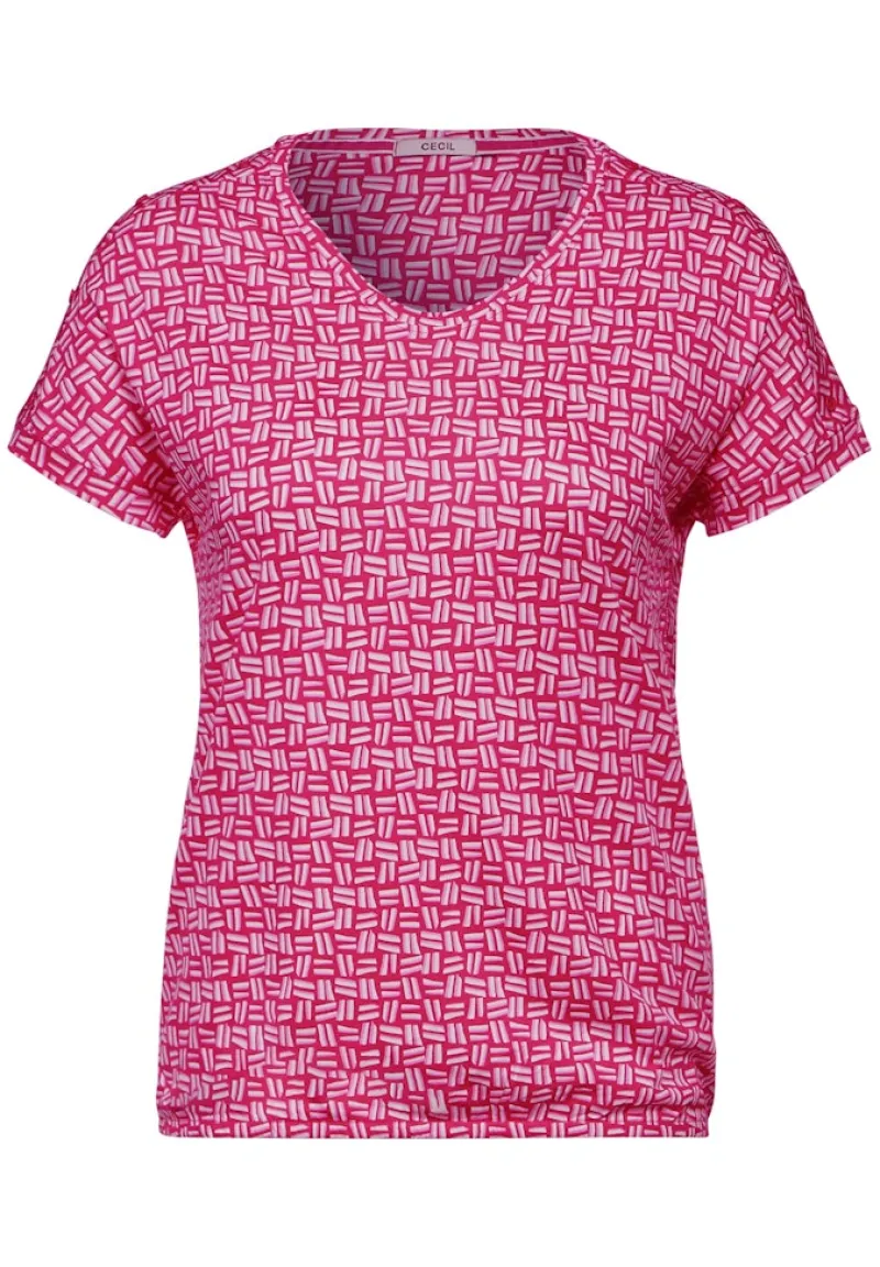 Cecil Shirts*T-Shirt mit Print pink sorbet