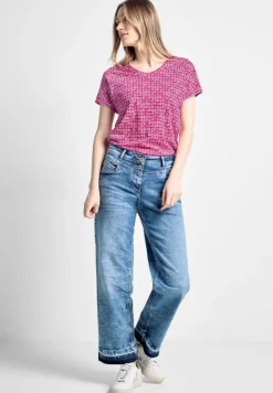 Cecil Shirts*T-Shirt mit Print pink sorbet