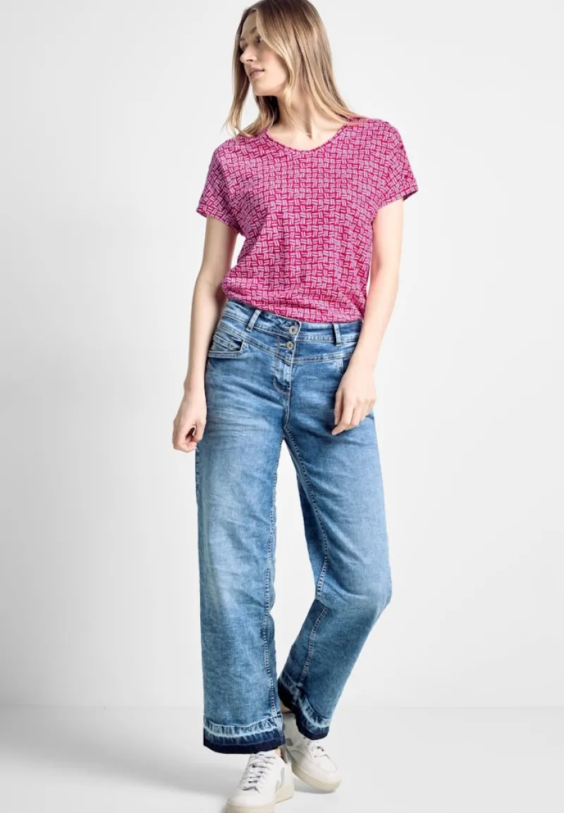 Cecil Shirts*T-Shirt mit Print pink sorbet