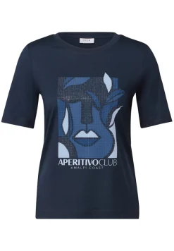 Cecil Shirts*T-Shirt mit Print urban navy blue