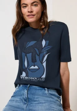 Cecil Shirts*T-Shirt mit Print urban navy blue
