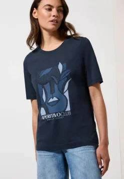 Cecil Shirts*T-Shirt mit Print urban navy blue