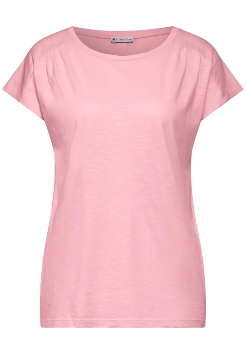Street One Shirts*T-Shirt mit Raffung fun peach