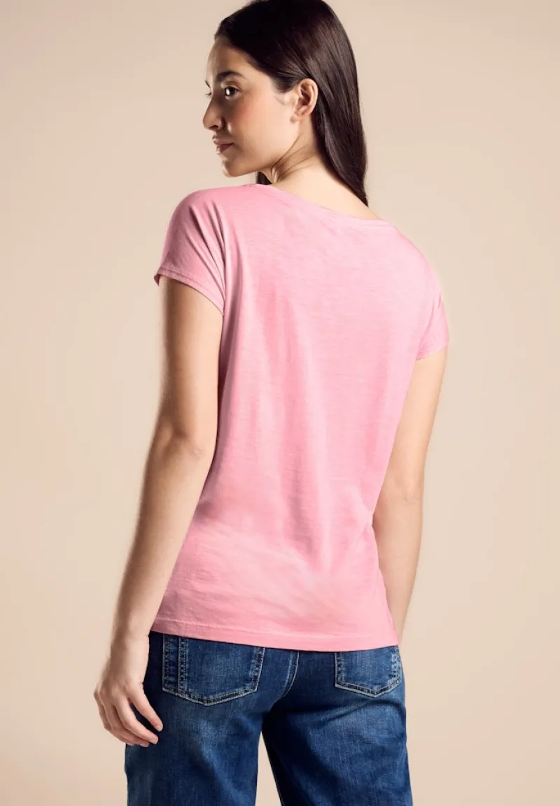 Street One Shirts*T-Shirt mit Raffung fun peach