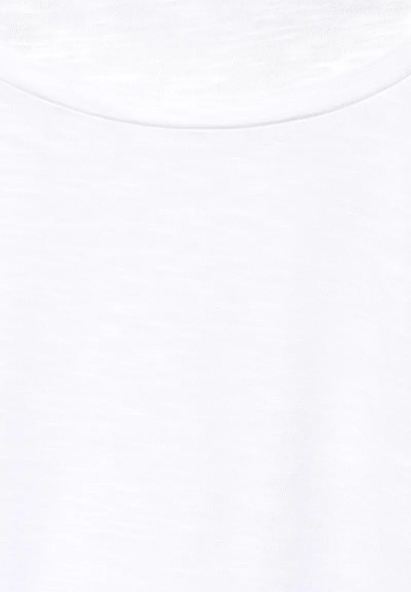 Street One Shirts*T-Shirt mit Raffung white