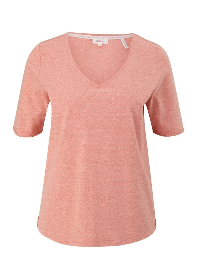 s.Oliver Shirts*T-Shirt mit Rollsaum Orange