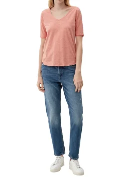 s.Oliver Shirts*T-Shirt mit Rollsaum Orange