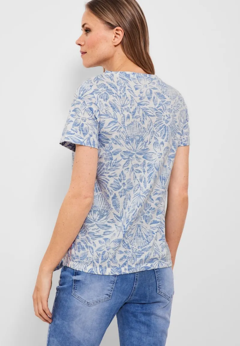 Cecil Shirts*T-Shirt mit Schleifendetail marina blue