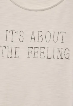 Street One Shirts*T-Shirt mit Schriftzug smooth sand beige