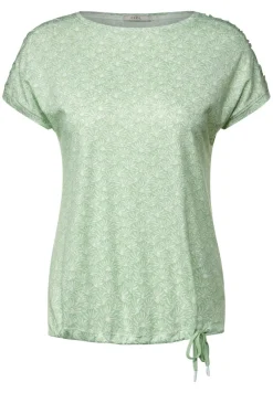 Cecil Shirts*T-Shirt mit Smock Schultern fresh salvia green