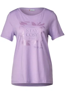 Street One Shirts*T-Shirt mit Steinchendetails soft pure lilac