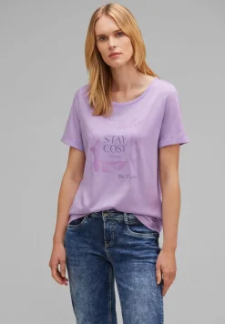 Street One Shirts*T-Shirt mit Steinchendetails soft pure lilac