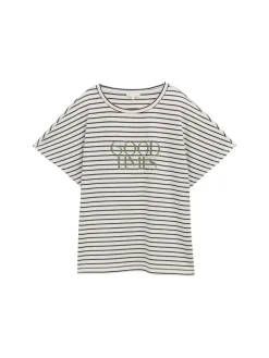 Tom Tailor Shirts*T-Shirt mit Streifenmuster offwhite navy tee stripe