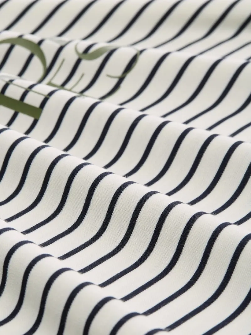 Tom Tailor Shirts*T-Shirt mit Streifenmuster offwhite navy tee stripe