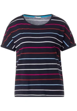 Street One Shirts*T-Shirt mit Streifenmuster deep blue