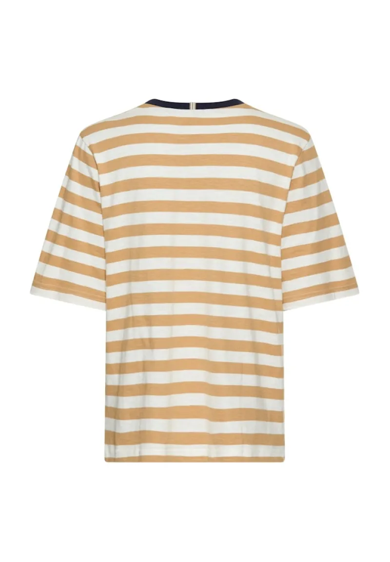 Camel Active Shirts*T-Shirt mit Streifenmuster caramel