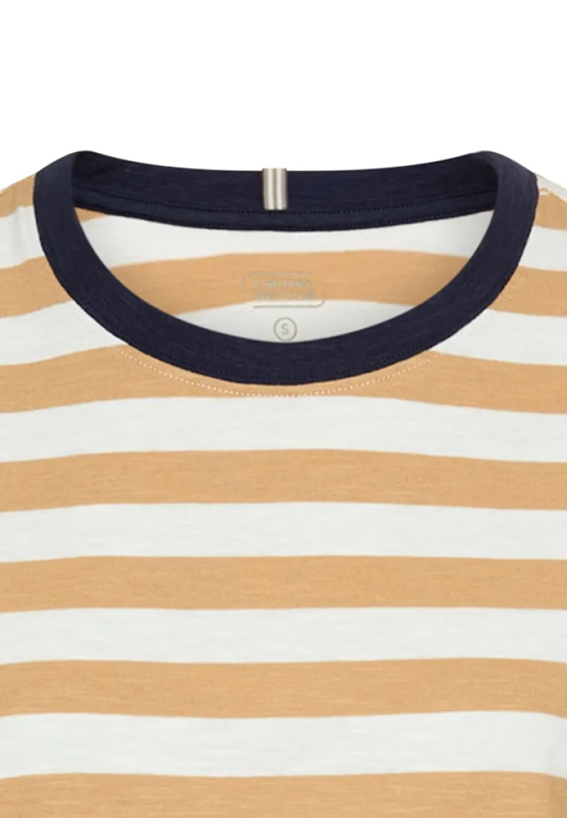 Camel Active Shirts*T-Shirt mit Streifenmuster caramel