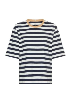 Camel Active Shirts*T-Shirt mit Streifenmuster ink blue