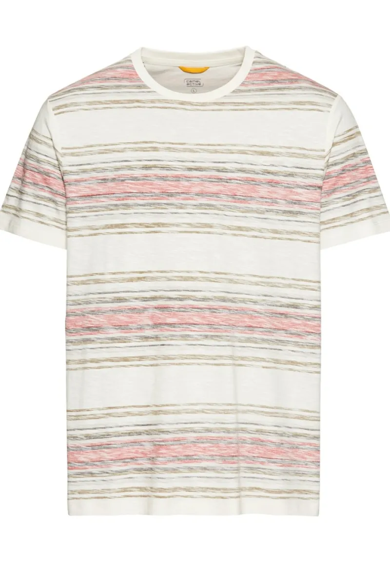 Camel Active Shirts|Big Boys*T-Shirt mit Streifenmuster aus Baumwolle sunfaded red