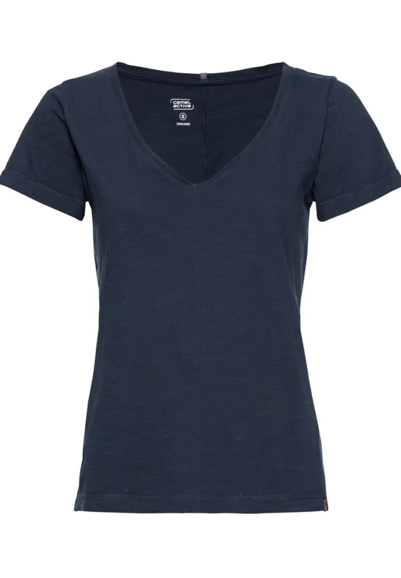 Camel Active Shirts*T-Shirt mit V-Ausschnitt Dark Navy
