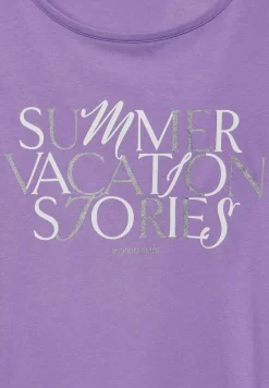 Street One Shirts*T-Shirt mit Wording bellflower lilac